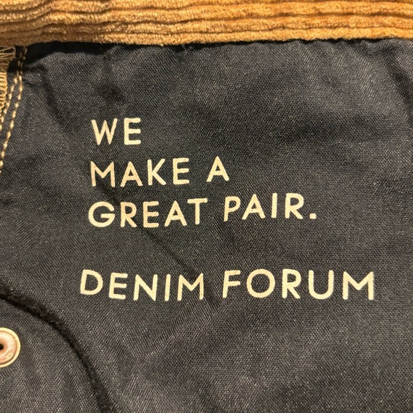 DENIM FORUM Sz 31 The Joni High Rise Loose Corduroy Trousers Pants - Picture 10 of 10